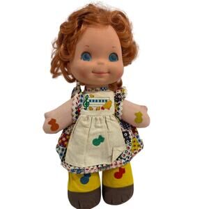 Vintage 1974 Mattel Love Notes Musical Doll Red Hair Patchwork Dress 14 Inch